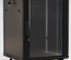 Hyperline TWB-FC-1845-GP-RAL9004 Шкаф настенный 19-дюймовый (19"), 18U, 920x600х450мм, стеклянная дверь с перфорацией по бокам, ручка с замком, с возможностью установки на ножки (в комплекте), цвет черный (RAL 9004) (разобранный)