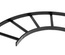 Лестничный лоток, плоский угол 90° ширина мм: 610, цвет: чёрный