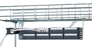 Комплект кронштейнов Xtra-U для крепления коммутационных панелей шириной 19’’ высотой до 2RU к проволочным кабельным лоткам